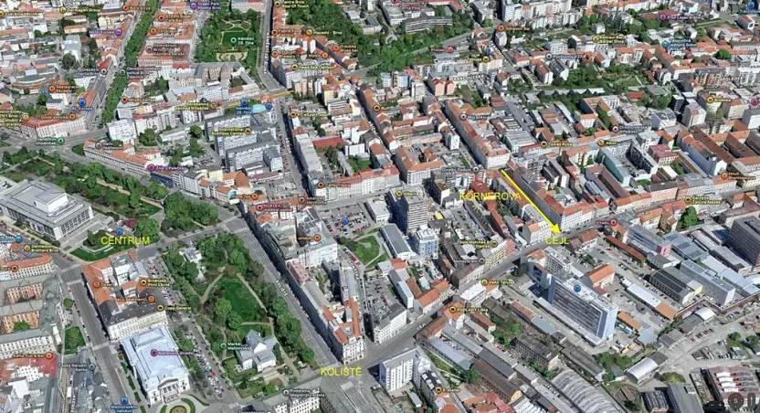 Pronájem bytu 1+kk, Brno, Körnerova, 15 m2