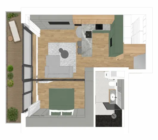 Prodej bytu 2+kk, Praha - Karlín, Křižíkova, 54 m2