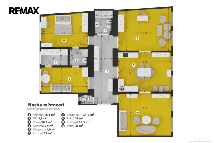 Pronájem bytu 4+1, Praha - Nové Město, Na Zderaze, 180 m2