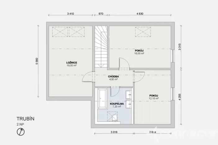Prodej bytu 4+1, Trubín, Na Vyhlídce, 121 m2