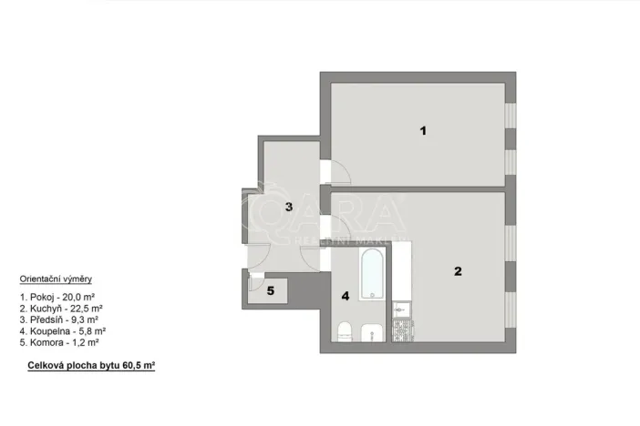 Prodej bytu 2+kk, Praha - Vinohrady, Šumavská, 60 m2