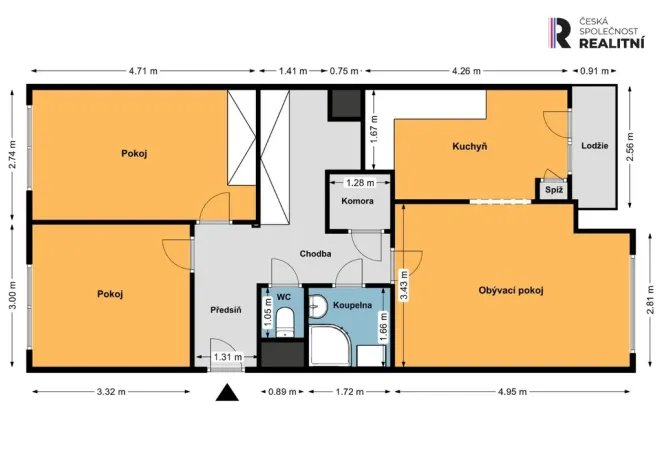 Pronájem bytu 3+1, Praha - Chodov, Zdiměřická, 65 m2