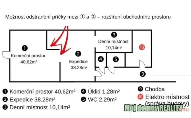 Pronájem obchodního prostoru, Praha - Libuš, Dobronická, 79 m2