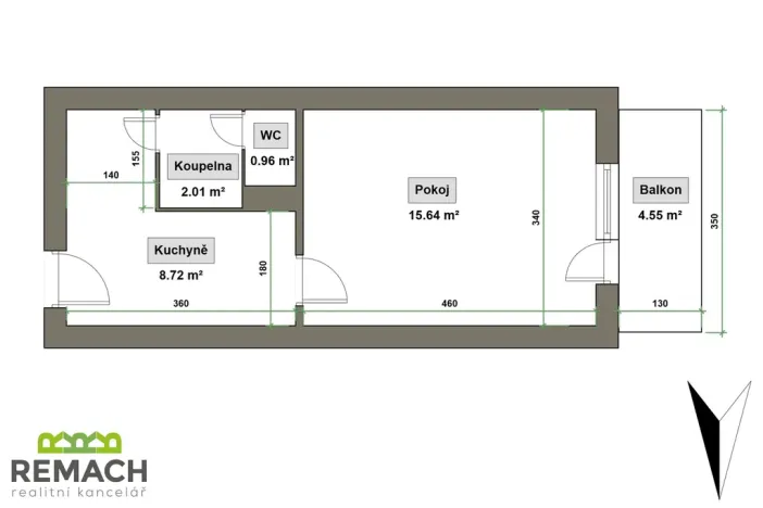 Prodej bytu 1+kk, Otrokovice, J. Valčíka, 34 m2