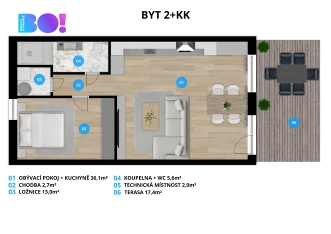 Prodej bytu 2+kk, Soběšovice, 78 m2