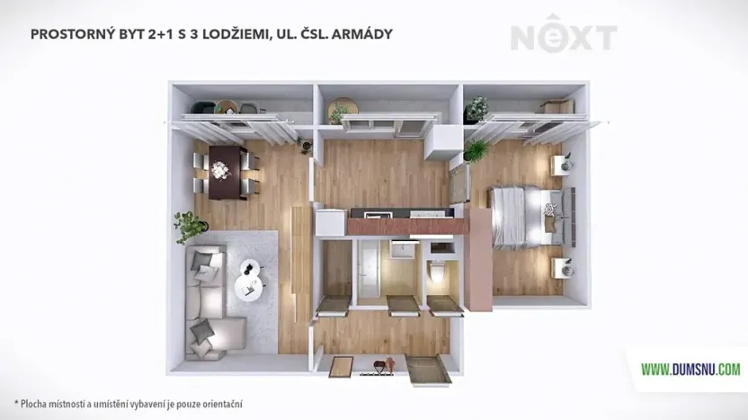 Prodej bytu 2+1, Šumperk, Čsl. armády, 54 m2