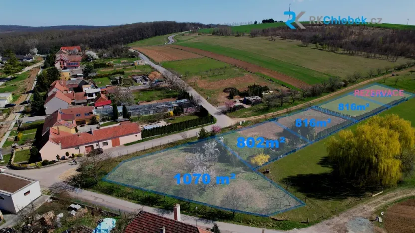 Prodej pozemku pro bydlení, Bohdalice-Pavlovice - Bohdalice, 802 m2