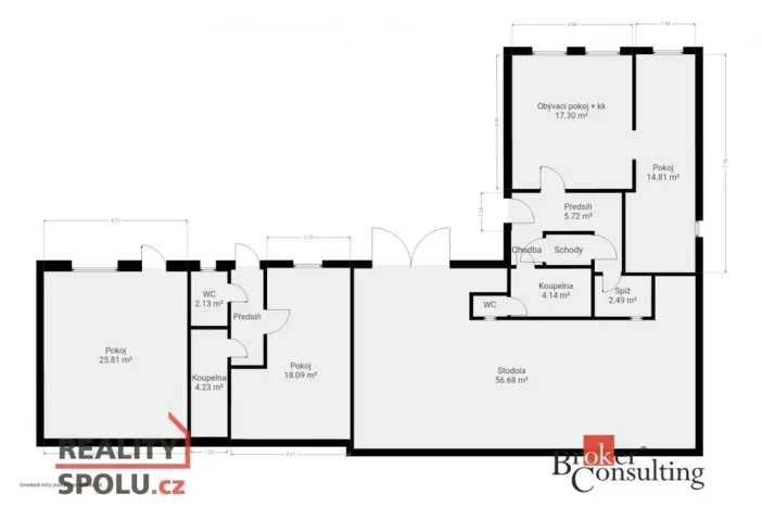 Prodej rodinného domu, Černošín, Husova, 73 m2
