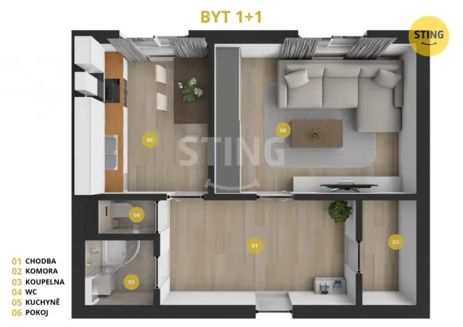 Prodej bytu 1+1, Havířov, Rušná, 38 m2