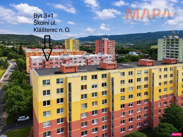 Prodej bytu 3+1, Klášterec nad Ohří, Školní, 63 m2