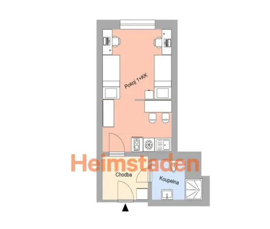 Pronájem bytu 1+kk, Plzeň - Jižní Předměstí, Magisterská, 28 m2