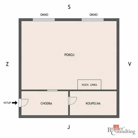 Pronájem bytu 1+kk, Praha - Vinohrady, Francouzská, 28 m2