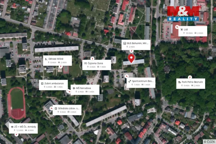 Prodej bytu 1+1, Bohumín - Nový Bohumín, Mírová, 35 m2