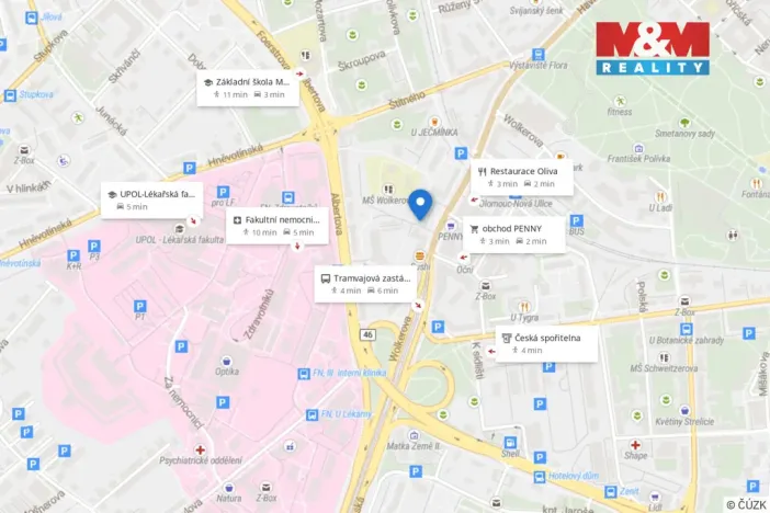 Prodej bytu 2+1, Olomouc - Nová Ulice, Wolkerova, 53 m2