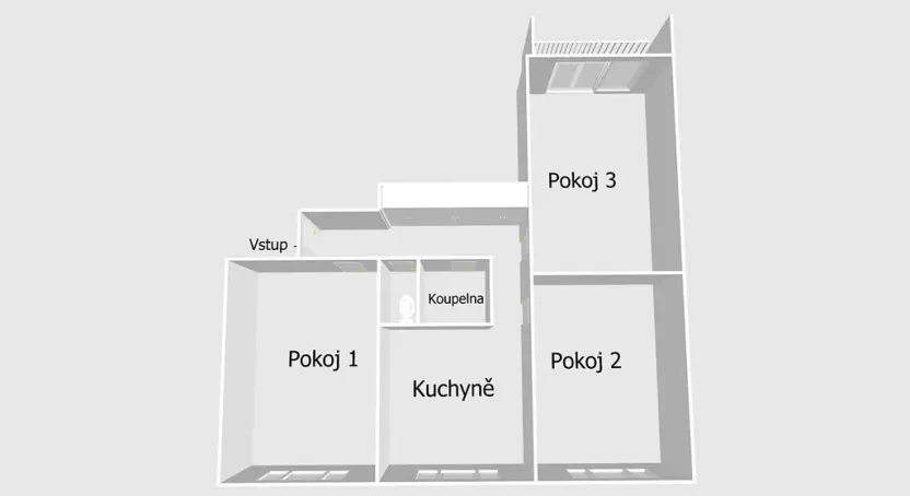 Prodej bytu 3+1, Ostrava, U Školky, 67 m2