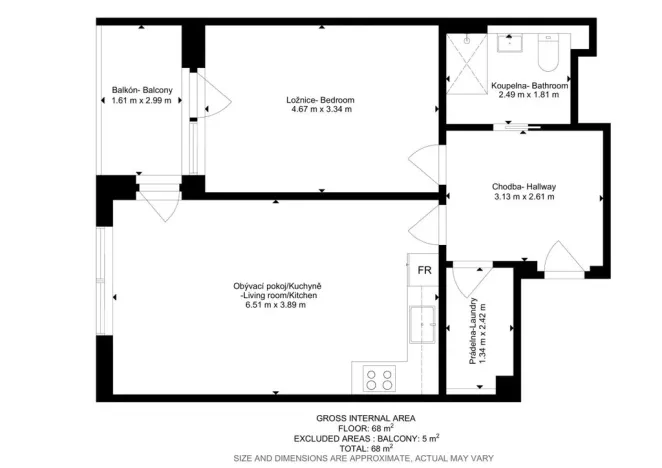 Pronájem bytu 2+kk, Praha - Strašnice, Počernická, 59 m2