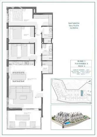 Prodej bytu 4+kk, Vera, Almería, Španělsko, 99 m2