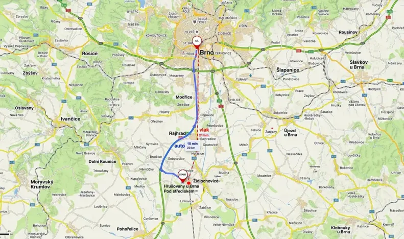 Prodej pozemku pro bydlení, Hrušovany u Brna, Pod Střediskem, 608 m2