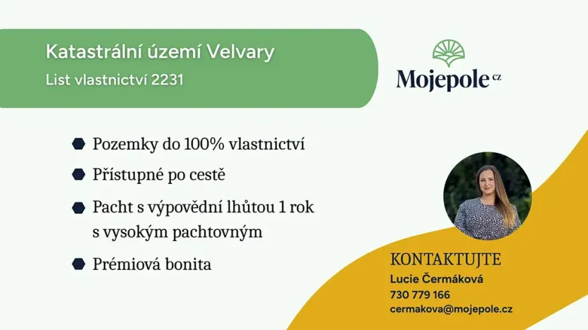 Prodej pole, Velvary, 74397 m2