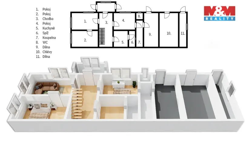 Prodej rodinného domu, Stachy - Úbislav, 93 m2