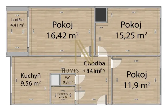 Pronájem bytu 3+1, Stříbro, Západní Předměstí, 68 m2