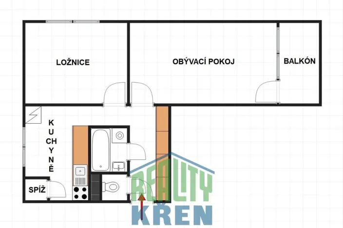 Pronájem bytu 2+1, Praha - Veleslavín, Na Petřinách, 49 m2