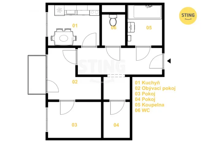 Prodej bytu 3+1, Žďár nad Sázavou, Palachova, 78 m2