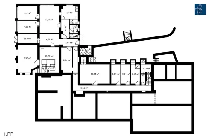 Prodej výrobních prostor, Mrač, 1020 m2