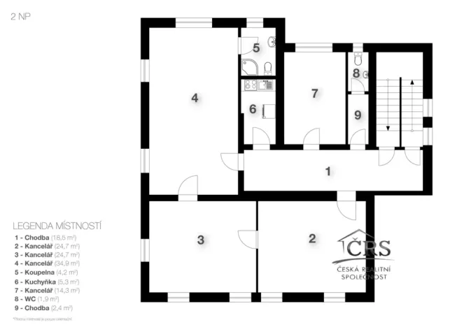 Prodej kanceláře, Jablonec nad Nisou, Žitná, 424 m2