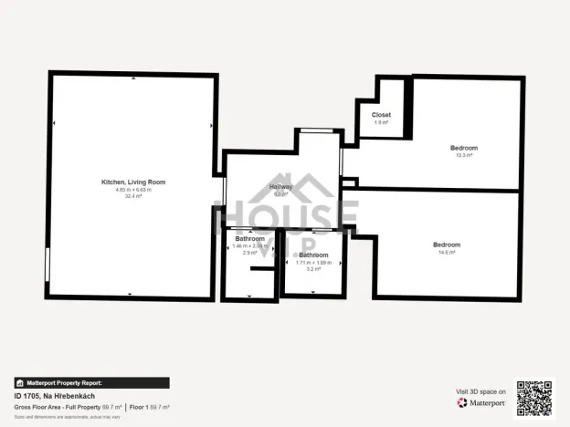 Prodej bytu 3+kk, Praha - Smíchov, Na Hřebenkách, 85 m2