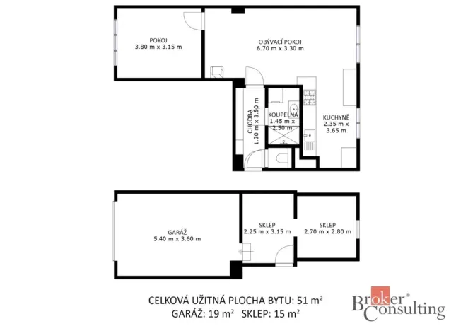Prodej bytu 2+kk, Břeclav - Poštorná, Dělnická, 51 m2