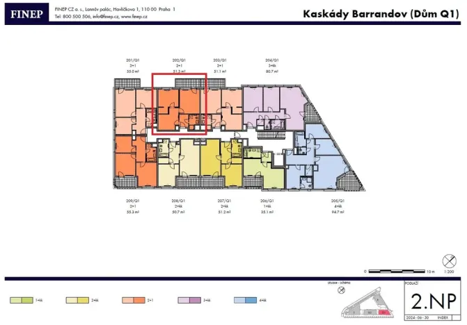 Prodej bytu 2+1, Praha - Hlubočepy, Vítové, 51 m2