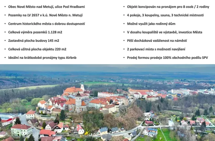 Prodej rodinného domu, Nové Město nad Metují, Pod Hradbami, 220 m2