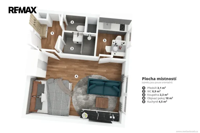 Pronájem bytu 1+kk, Praha - Troja, Sosnovecká, 29 m2