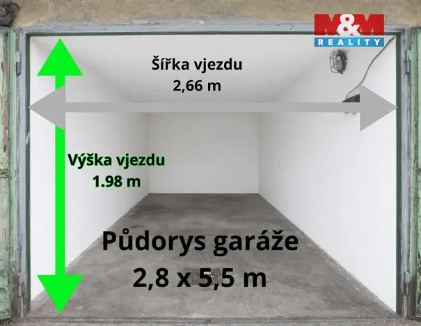 Pronájem garáže, Hradec Králové, U Zvoničky, 18 m2