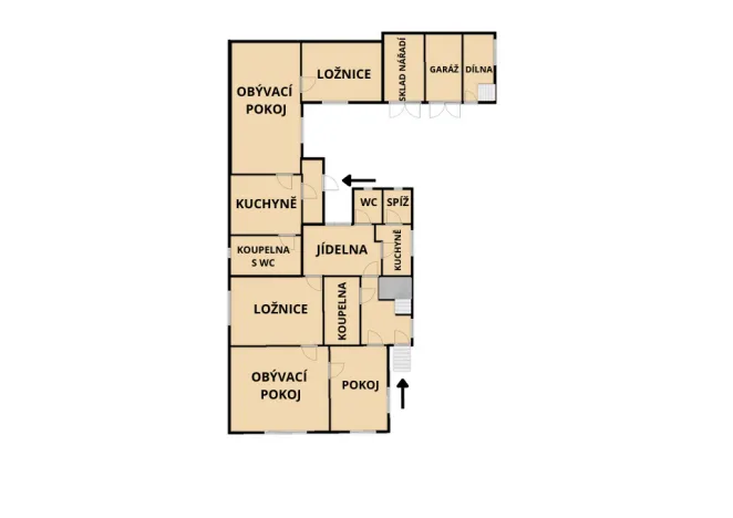 Prodej rodinného domu, Velká Bíteš - Janovice, Kpt. Jaroše, 132 m2