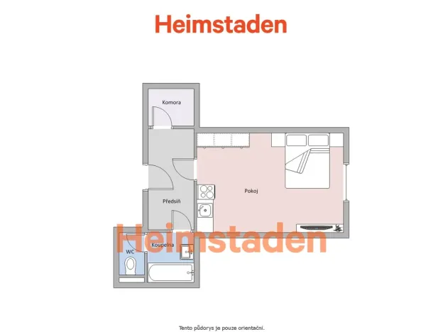Pronájem bytu 1+kk, Havířov - Město, Mírová, 17 m2