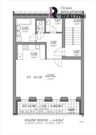 Prodej bytu 2+kk, Březnice, 55 m2