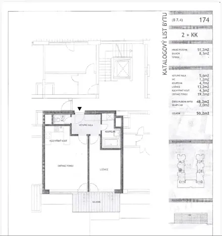 Pronájem bytu 2+kk, Praha - Karlín, Rohanské nábřeží, 52 m2