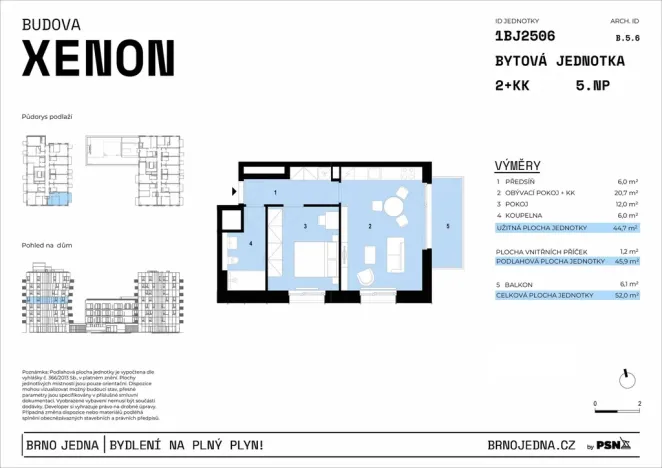 Prodej bytu 2+kk, Brno, Plynárenská, 45 m2
