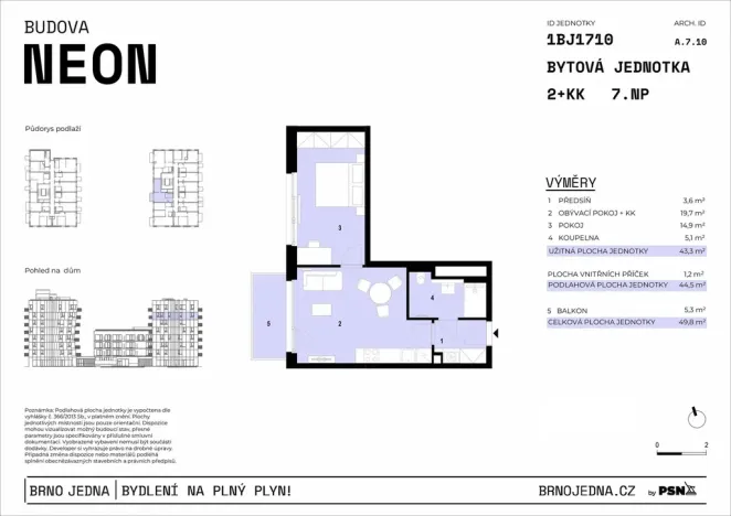 Prodej bytu 2+kk, Brno, Plynárenská, 43 m2