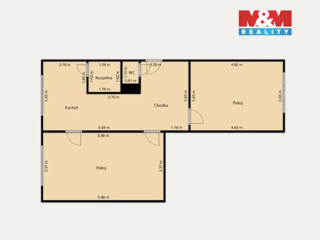 Pronájem bytu 2+1, Karlovy Vary - Rybáře, Mládežnická, 60 m2