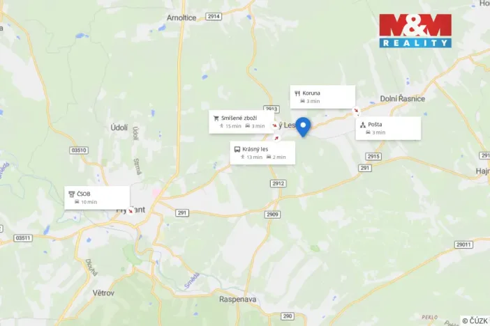 Prodej pozemku pro bydlení, Krásný Les, 2439 m2