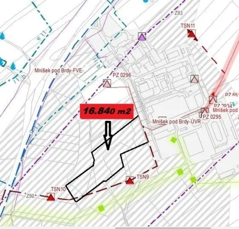 Prodej komerčního pozemku, Mníšek pod Brdy, 14343 m2