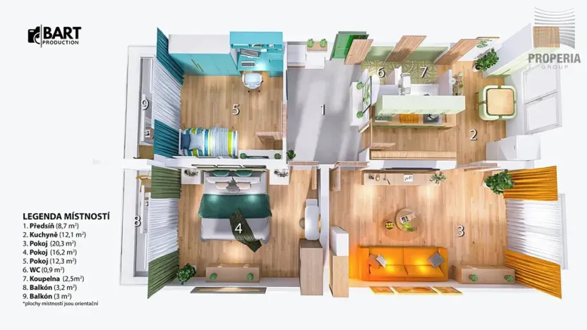 Prodej bytu 3+1, Hrušovany u Brna, Sídliště, 73 m2