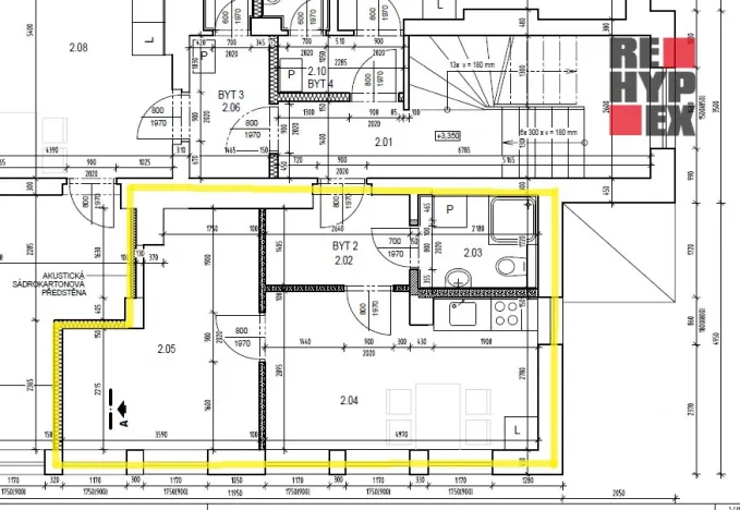 Pronájem bytu 2+kk, Mimoň - Mimoň V, Nádražní, 34 m2