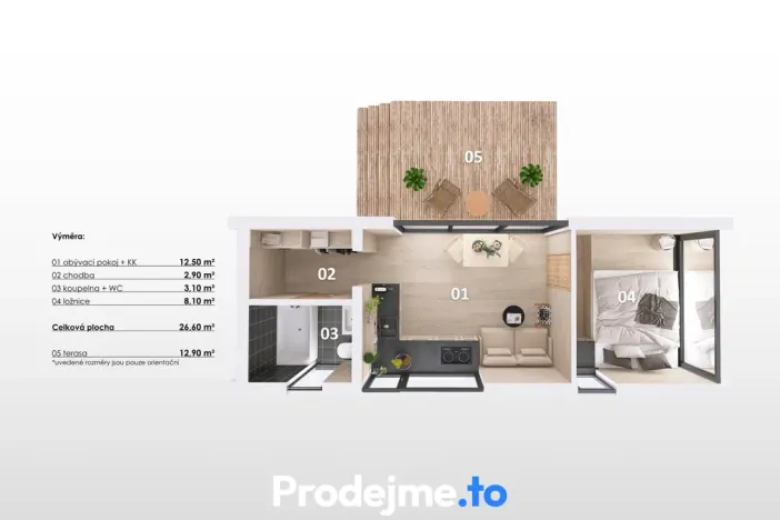 Prodej chaty, Jemnice - Louka, 27 m2