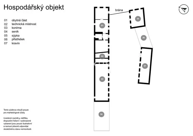Prodej rodinného domu, Komárov, 450 m2