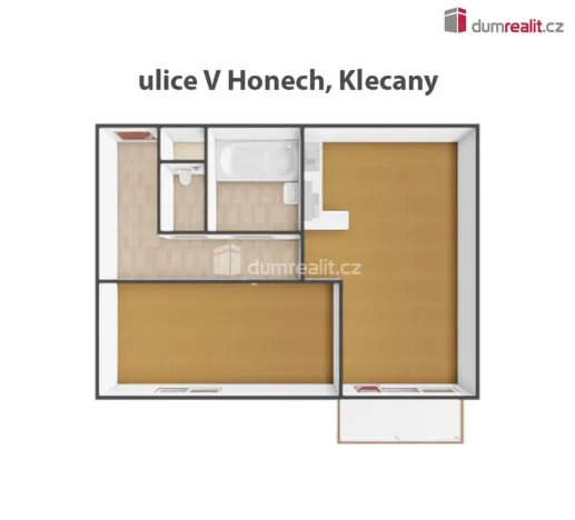 Pronájem bytu 2+kk, Klecany, V Honech, 47 m2