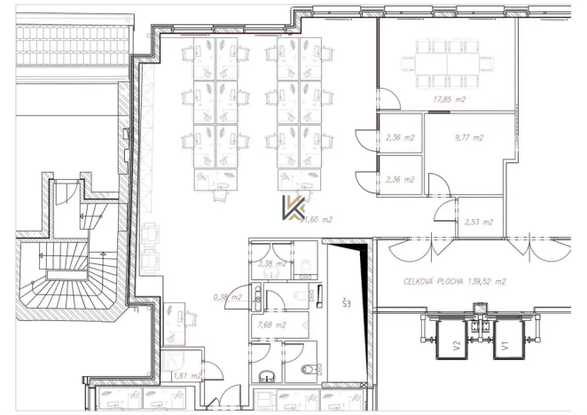 Pronájem kanceláře, Praha - Nové Město, Olivova, 140 m2